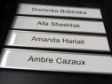 Aluminium nameplate holder with digitally printed laminate insert